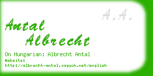 antal albrecht business card